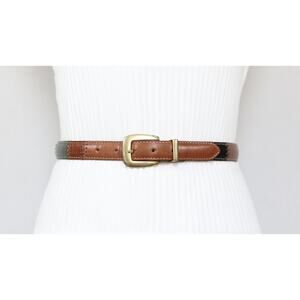 Fossil Turkey Womens Leather Belt Small Waist Multicolor Patchwork Pattern